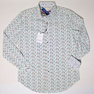 NWT $198 Robert Graham Classic Fit Long Sleeve Shirt Airplane Print Men Size S